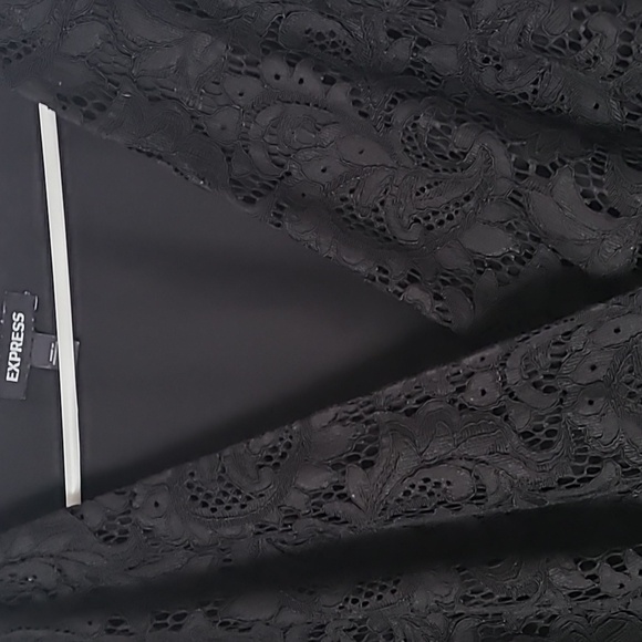 Express Black Lace Top - Picture 4 of 5